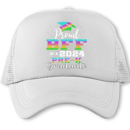 Proud Bff Of PreK School Graduate 2024 Graduation Bff Premium Trucker Cap - Best Gift Smart