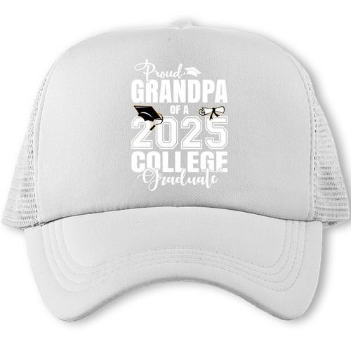 Proud Grandma Of A 2025 College Graduate Graduation Trucker Cap - Best Gift Smart