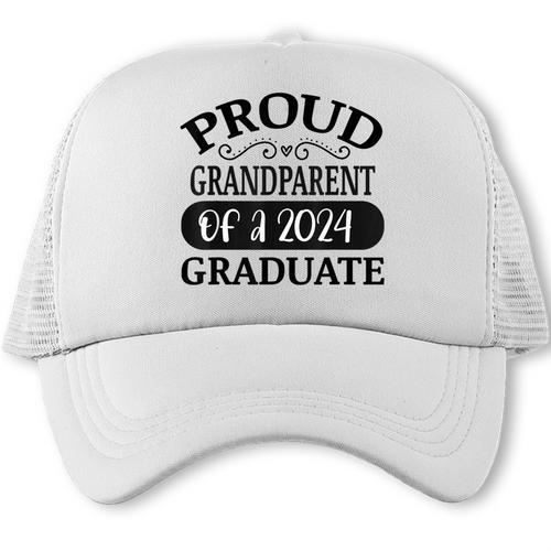 Proud Grandparent Of A Class Of 2024 Graduate Graduation Trucker Cap - Best Gift Smart