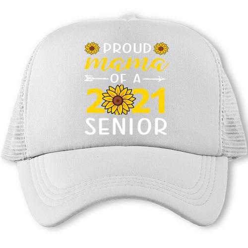 Proud Mama Of a 2021 Graduate Senior Mom 2021 Graduation Trucker Cap - Best Gift Smart