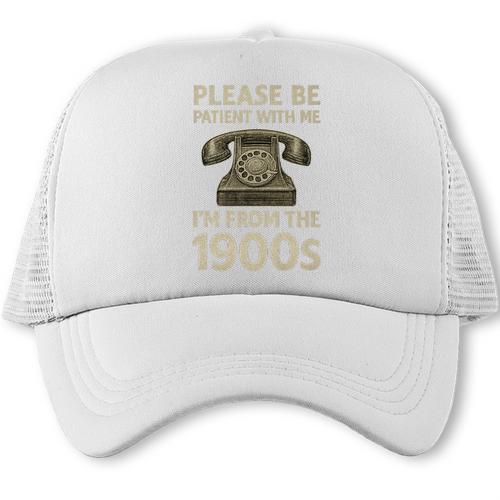 Retro Vintage Please Be Patient With Me I'm From The 1900s Premium Trucker Cap - Figerry