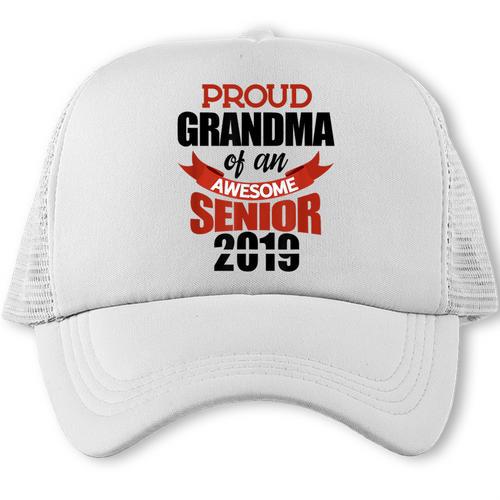 Senior Class Of 2019 Tshirt Graduation Awesome Grandma Trucker Cap - Best Gift Smart