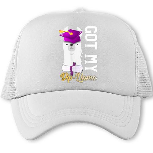 Senior Graduation 2020 Got My Dip-Llama Diploma Llama Pun Trucker Cap - Best Gift Smart