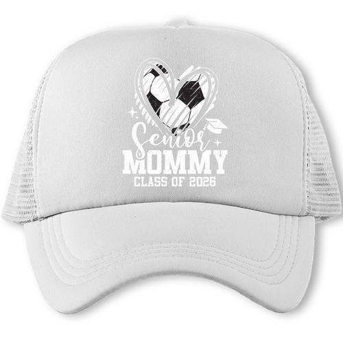 Senior Mommy Class Of 2026 Soccer Graduation Heart Premium Tri-Blend Trucker Cap - Best Gift Smart