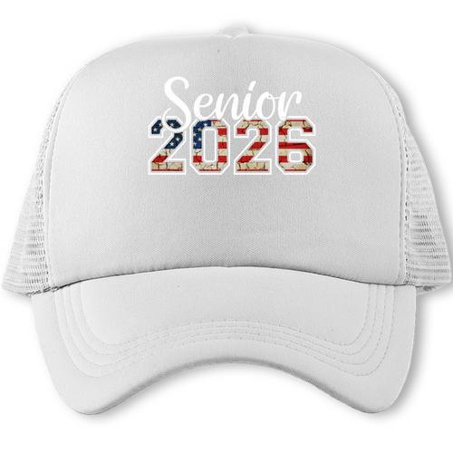 Senior Year 2026 American Flag USA Graduation Class Of 2026 Trucker Cap - Best Gift Smart