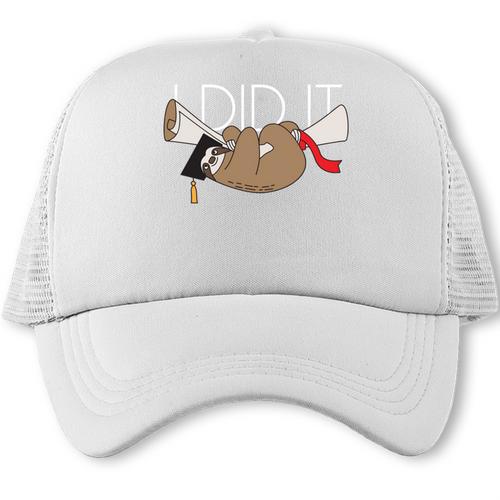 Sloth Graduation Shirt I Did It Diploma Grad Trucker Cap - Best Gift Smart