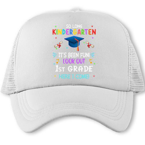 So Long Kindergarten Graduation Look Out 1st Grade 2025 Kids Premium Tri-Blend Trucker Cap - Best Gift Smart