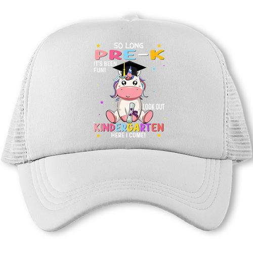 So Long Pre k Graduation 2025 Look Out Kindergarten Girls Premium Tri-Blend Trucker Cap - Best Gift Smart