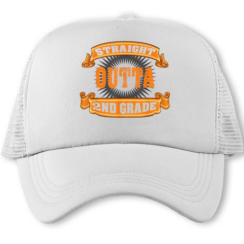 Straight Outta 2nd Grade Shirt Second Graduation Boys Girls Trucker Cap - Best Gift Smart