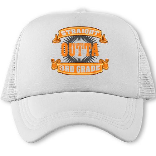 Straight Outta 3rd Grade T Shirt Third Graduation Boys Girls Trucker Cap - Best Gift Smart