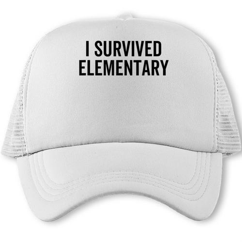 I Survived Elementary Graduation School Student Trucker Cap - Best Gift Smart