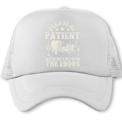Vintage Please Be Patient With Me I'm From The 1900s For Men Premium Trucker Cap - Figerry