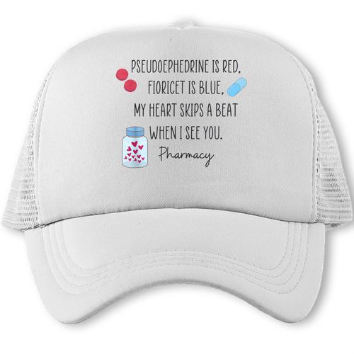 Women Pharmacist Valentines Pharmacy Technician Graduation Trucker Cap - Best Gift Smart