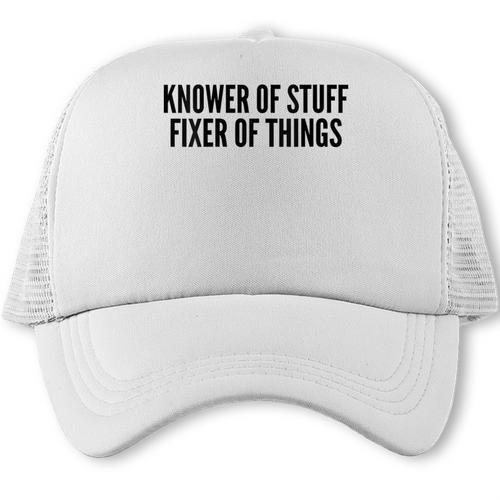 Women's Knower Of Stuff Fixer Of Things Dad Father's Day Trucker Cap - Father's Day Fun