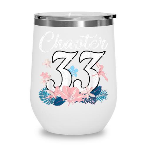 1988 Happy Birthday Chapter 33 Year Old Women Book Lover Wine Tumbler - Bookorys