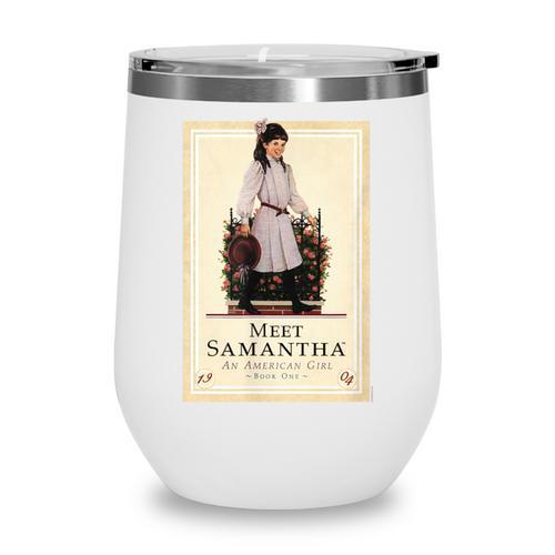 American Girl Meet Samantha Book Cover Wine Tumbler - Bookorys CA