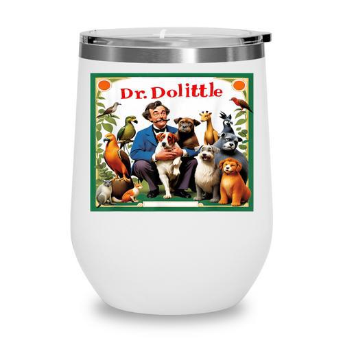 Animal Doctor & Communicator Dr Dolittle Children's Book Cover Wine Tumbler - Bookorys DE