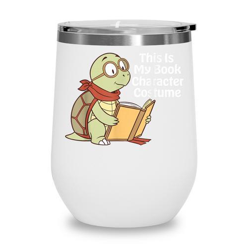 This Is My Book Character Costume Turtle Kids Reading Wine Tumbler - Bookorys