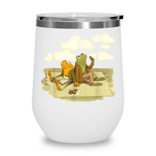 Book Frog Toad Vintage Book Frog Book Frog Reading Book Wine Tumbler - Bookorys DE