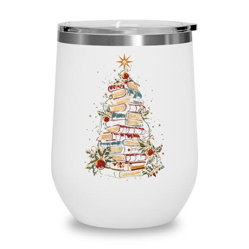 All Booked For Christmas Book Wine Tumbler - Bookorys