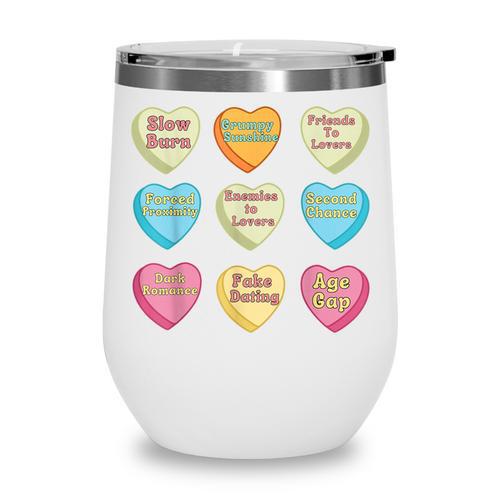 Bookish Romance Tropes Smut Reader Spicy Book Lover Wine Tumbler - Bookorys CA