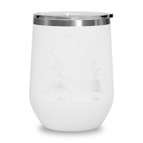Bookworm One More Chapter Cozy Reader Minimalist Book Lover Wine Tumbler - Bookorys DE