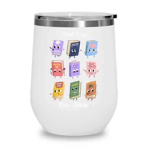 Cool Kids Read Books Apparel Wine Tumbler - Bookorys DE