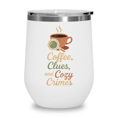 Cozy Crime Club Mystery Reader Bookish Sleuth Wine Tumbler - Bookorys CA