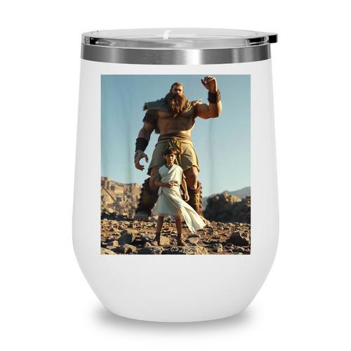 David And Goliath Bible Book Of Samuel King David Wine Tumbler - Bookorys