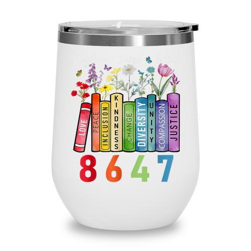 Floral Foxglove Daisy Tulip 8647 Books Lover Blooming Flower Wine Tumbler - Bookorys