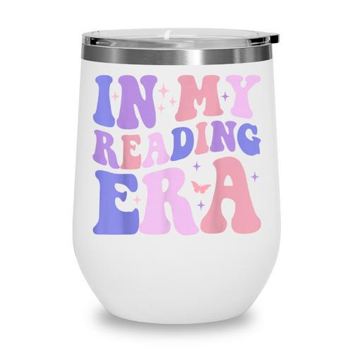 Groovy In My Reading Era Book Lovers Book Reader Wine Tumbler - Bookorys AU