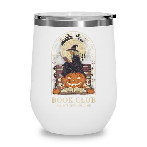 Literary Salem Witch Book Club All Witches Welcome Wine Tumbler - Bookorys