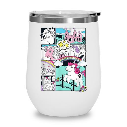 My Little Pony Classic Vintage Rainbow Castle Comic Book Wine Tumbler - Bookorys CA