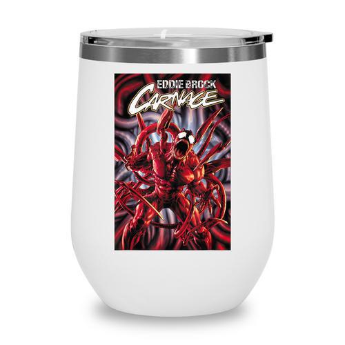 Marvel Spider-Man Eddie Brock Carnage Comic Book Cover Wine Tumbler - Bookorys