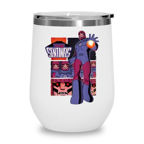 Marvel X-Men '97 Sentinels Vintage Classic Comic Book Panels Wine Tumbler - Bookorys