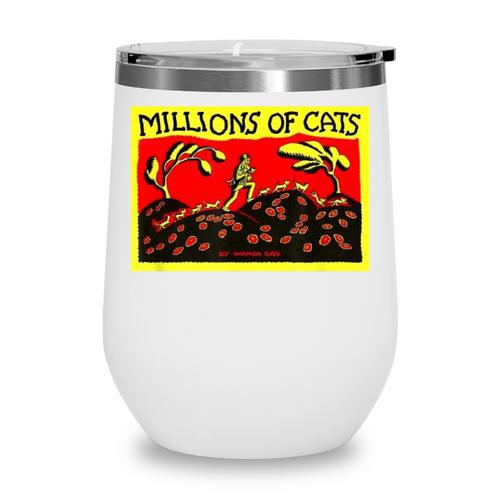 Millions Of Cats Book Cover Wine Tumbler - Bookorys