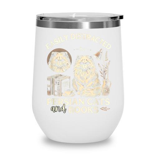 Persian Cat Persian Cats Persian Cats And Books For Men Women Kids Wine Tumbler - Bookorys DE