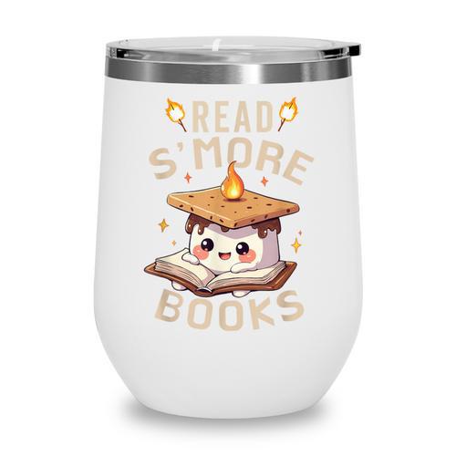 Read S'More Book Marshmallow Book Reading Lover Wine Tumbler - Bookorys