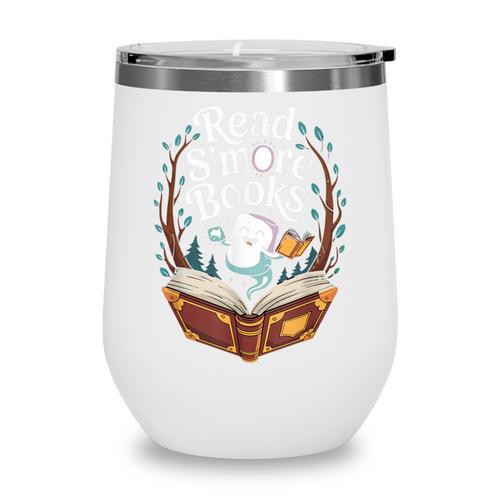 Read S'More Books Camping Outdoors Travel Campfire Wine Tumbler - Bookorys CA