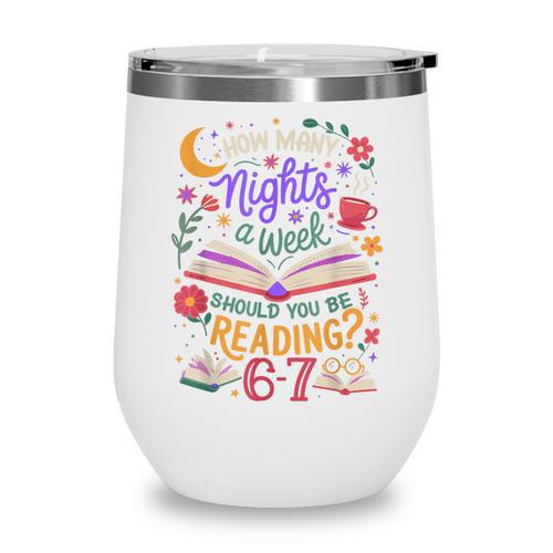 Reading 6 7 Meme Six Seven Cozy Book Lover Teacher Wine Tumbler - Bookorys