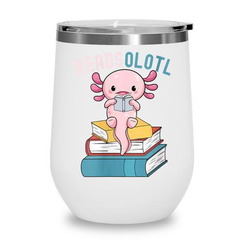 Reads Alotl Shirt Kids Readsolotl Read Axolotl Shirt Books Wine Tumbler - Bookorys DE