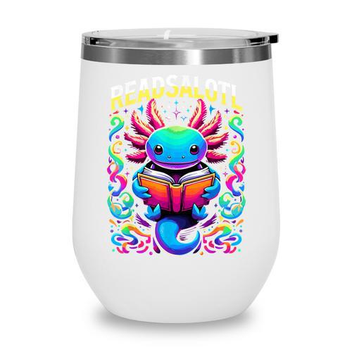 Readsalotl Axolotl Book Lovers Axolotls Wine Tumbler - Bookorys
