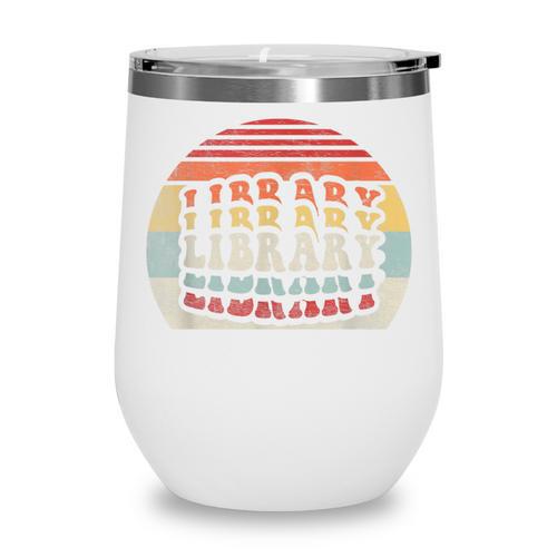 Retro Vintage Bookworm Library Shirt Book Lover Wine Tumbler - Bookorys DE