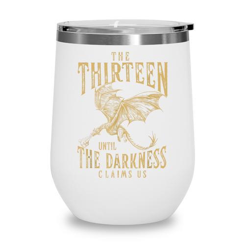 Retro Vintage The Thirteen Until The Darkness Claims Us Book Wine Tumbler - Bookorys UK