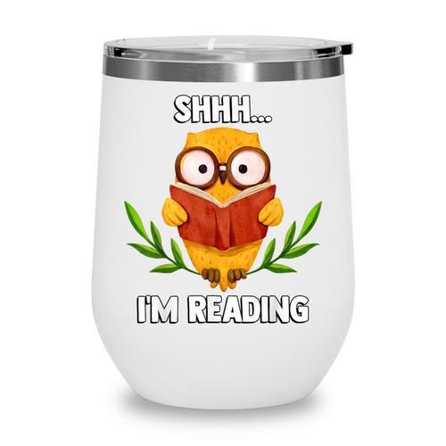 Shhh I'm Reading World Book Day Costume 2026 Kids Wine Tumbler - Bookorys DE
