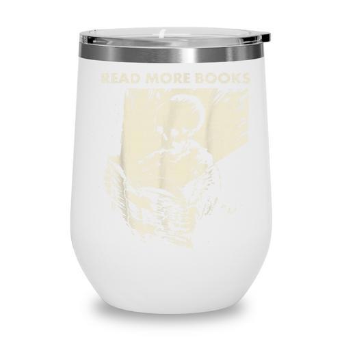 Skeleton Read More Books Wine Tumbler - Bookorys DE