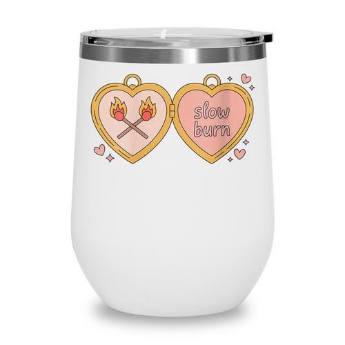 Slow Burn Romance Book Lover Tee Wine Tumbler - Bookorys AU