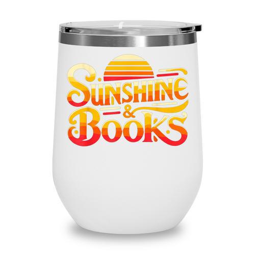 Sunshine & Books For Bookworm Summer Reading Wine Tumbler - Bookorys DE
