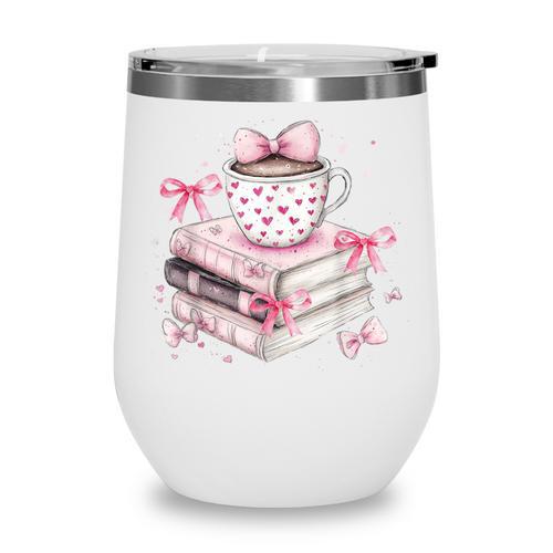 Teacher Valentine's Day All Booked For Valentines Reading Wine Tumbler - Bookorys DE