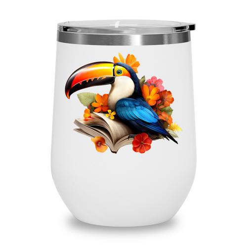 Toucan Reading Book Wine Tumbler - Bookorys
